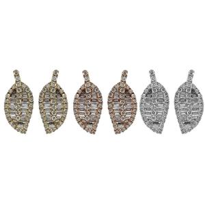 ต่างหูแฟชั่นสำหรับงานแต่งงานของขวัญงานหมั้นวินเทจทรงเพชรสีเหลืองทองทองสุดสร้างสรรค์แบบโบราณ - Product Image 4