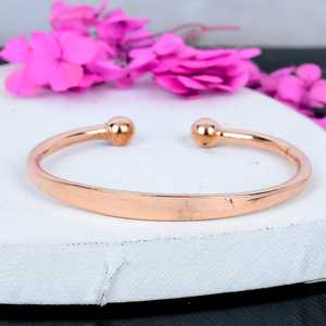 Bracelet en cuivre réglable en fil massif : Bijou pour l'arthrite - Product Image 1