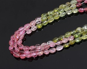Natural Afghani Multi Tourmaline Smooth Oval Beads Gemstone Strand Jewelry Making Wholesale Bulk - Product Image 3