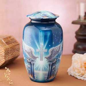 Modern High Quality Metal Cremation <b>Urn</b> <b>Large</b> Size for Human and Pet Ashes Decorative Funeral Memorial Container At Lowest Price - Product Image 2