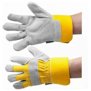 Guantes de trabajo de alta calidad con doble palma de cuero vacuno, guantes de seguridad para trabajos pesados. - Product Image 4