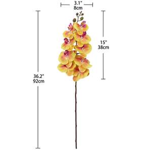 THAF-009 Tiges d'orchidées artificielles de haute qualité, fleurs de Phalaenopsis en latex réalistes pour la décoration intérieure moderne - Product Image 6