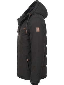 Men's Black Winter Hooded <b>Jacket</b> Slim Fit <b>Waterproof</b> Warm Fleece Outerwear Premium Thermal <b>Parka</b> Winter <b>Jacket</b> - Product Image 3
