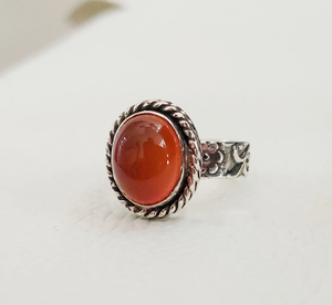 Carnelian Gemstone <b>Ring</b> 925 Silver Handmade <b>Statement</b> <b>Ring</b> for Women handmade Silver jewelry - Product Image 1