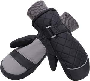 Unisex-Guantes de esquí para niños y jóvenes, accesorios de cuero para actividades al aire libre para snowboard - Product Image 4