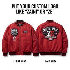 Chaquetas Bomber Personalizables para Hombre de Zaini Enterprises, al por Mayor, con Cierre Completo, Cuello Alto, Impermeables, Reflectantes y Transpirables, para Otoño - Product Image 1