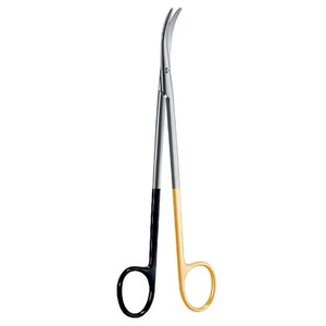 Tijeras para Vesícula Biliar Supercut Plus TC Thorek Feldman, Curvas y Planas, Mango Dorado y Negro, Acero Inoxidable, Suministro Quirúrgico OEM - Product Image 1