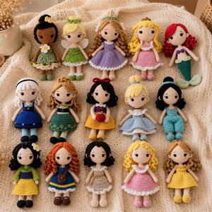 Muñeco de Ganchillo para Bebé - Juguete Educativo Unisex Escala 1:4 Tamaños 25-28cm Hecho a Mano con Algodón Ecológico con Accesorios - Product Image 1