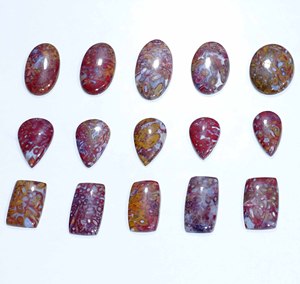 Ágata de raíz de palma roja natural, piedra preciosa suelta, venta al por mayor, hermosa piedra preciosa cabujón de ágata de raíz de palma roja para la fabricación de joyas - Product Image 2