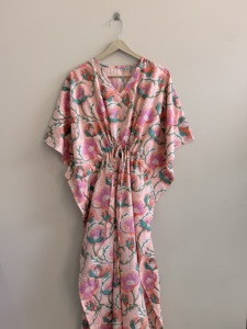 Wholesale Lot Of Cotton Hand Block Printed <b>Kaftan</b> <b>Dress</b> Women Maxi Gown - Product Image 6