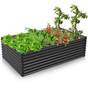 Bac à légumes surélevé en métal galvanisé de 71 pouces pour la plantation dans la cour - Product Image 5