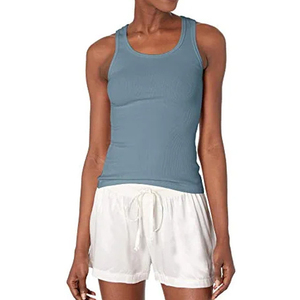 Top Deportivo sin Mangas de Algodón, Estilo Racerback, Transpirable, Tejido, para Mujer, Nueva Moda 2026, Estilo Americano OEM - Product Image 4