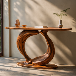 Mesa Consola Moderna Hecha a Mano de Madera Sólida con Superficie Decorativa, Fabricada en Vietnam, para Sala de Estar o Entrada - Product Image 3