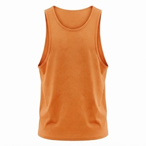 Débardeur de sport uni en coton 280 GSM à découpe profonde aux emmanchures pour musculation et fitness, vente en gros - Product Image 5