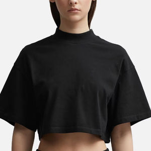 เสื้อยืดลำลองขายส่งสำหรับผู้หญิง ทรงเข้ารูป ระบายอากาศได้ดี เสื้อแขนสั้นแฟชั่นฤดูร้อน เสื้อยืดผ้าฝ้ายพื้นฐานเรียบง่ายสำหรับผู้หญิง - Product Image 5