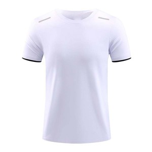 T-shirt de sport respirant et à séchage rapide pour hommes, idéal pour l'entraînement et le fitness, avec logo personnalisé, pour hommes actifs, vente en gros - Product Image 5