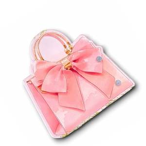 Bolsa con monedero y lazo, estuche acrílico personalizado para pestañas, instrumento de belleza, impresión de logotipo personalizado, estuche estético y lindo para extensiones de pestañas - Product Image 6