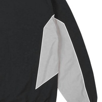 Jaket Sepak Bola Pria Model Retro Warna-Blok Custom Zip Up, Jaket Olahraga Ringan Tanpa Motif, Windbreaker Dengan Lapisan Jala