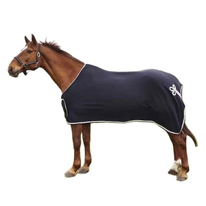 Tapis de cheval de luxe en polaire respirante col haut léger Anti-boulochage Protection UV ajustement réglable utilisation intérieur-extérieur - Product Image 1