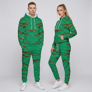 Tracksuit Custom Logo EU Size Polyester <b>Hooded</b> Athletic Full <b>Zip</b> Jogger Set Training Wear Autumn Quick - Product Image 1