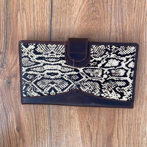 Cheveux à la mode faits à la main sur imprimé Animal bi-pli mince portefeuille porte-cartes de crédit beau et Durable en cuir véritable sac à main pour femmes - Product Image 2