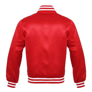 Oversized Varsity <b>Men's</b> Satin <b>Jackets</b> Wholesale Nylon Satin Varsity <b>Jackets</b> OEM Satin Varsity <b>Jackets</b> <b>For</b> <b>Men</b> - Product Image 5