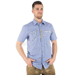 Trachten Hemden Traditional German 100% Cotton <b>Shirt</b> <b>Half</b>-Sleeves Bavarian Men <b>Shirt</b> Oktoberfest Hemden Men <b>Shirt</b> - Product Image 4
