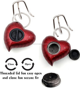 โกศเพลิงศพรูปหัวใจไม้กางเขนสีแดงทางศาสนาสําหรับทุกคน โกศจดจดจําขนาดเล็กที่น่าจดจําพร้อมขาตั้งของขวัญสําหรับคนที่คุณรัก - Product Image 4