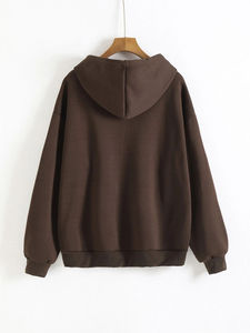 Wholesale Custom Heavyweight <b>Zip</b> Up Hoodie Oversized Plain Fleece <b>Full</b> <b>Zip</b> <b>Sweatshirt</b> Jacket with Pockets for Men and Women - Product Image 2