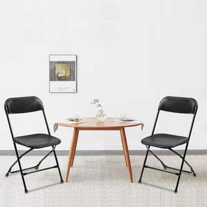 Silla Plegable Negra Clásica para Jardín, 10 Piezas, Plástico Moldeado por Inyección, Asientos Duraderos y Elegantes - Product Image 2