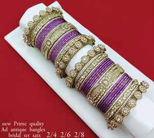 PADMAWATI BANGLES PRIVATE LIMITED – Ensemble de bracelets de luxe en tungstène plaqué or de haute qualité pour femmes, idéal pour mariages indiens et fêtes - Product Image 1