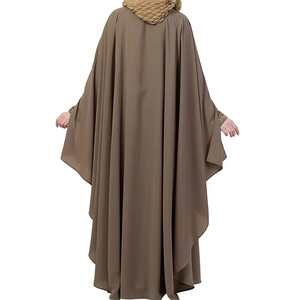 Nouvelle Abaya Femme 2025 – Robe Musulmane Fermée en Satin Polyester à Manches Longues, Anti-Rétrécissement, pour le Quotidien – Printemps/Été/Automne - Product Image 5