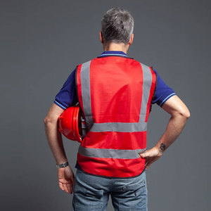 Chaleco de Seguridad de Alta Visibilidad para Hombre, Calidad Premium, Hecho en Pakistán, Certificado CE, Material de Poliéster - Product Image 2