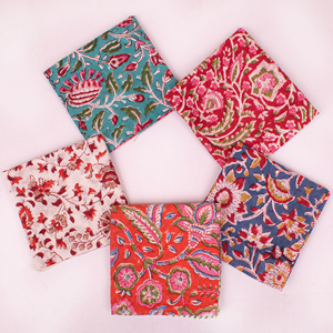 Jaipur ผ้าพันคอผ้าฝ้ายระบายอากาศลายดอกไม้, ผ้าพันมือระบายอากาศได้ดีเป็นมิตรกับสิ่งแวดล้อมสำหรับผู้ชายผู้หญิงอเนกประสงค์ - Product Image 3