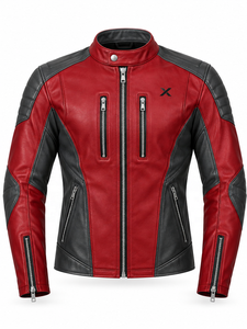 Blouson de moto en cuir Street Racer |   Bleu Noir Rouge Vert |   Fabricant OEM ODM |   Qualité supérieure | - Product Image 4