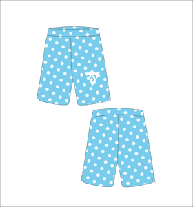 Short de bain décontracté pour homme, bleu à pois, imprimé, taille élastique, longueur courte - Product Image 1