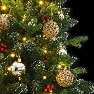 Sapin de Noël Artificiel Articulé avec 300 LED et Ensemble de Boules 82,7 Pouces - Product Image 2