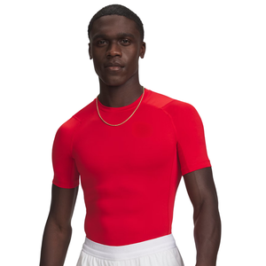 Camiseta de compresión para hombre al por mayor, cuello redondo, manga corta raglán curvada, ajuste muscular, secado rápido, capa base para correr y entrenar, OEM Pro - Product Image 1
