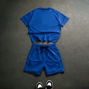 Top Deals New Arrivals Breathable High Quality Printed Custom Men's Summer Casual Sweat Shorts and T-Shirts <b>Set</b> - Product Image 4