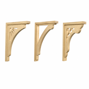 Modern Design Midcentury Corbels Durable Eco-Friendly Solid Wood Brackets for Hospital & Villa Interiors Easy Installation - Product Image 1