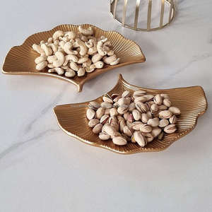 Bandeja de Metal para Servir en Forma de Hoja Decorativa PARA EL Hogar, Bandeja Hecha a Mano para Decoración de Mesa de Boda DE LA India - Product Image 5