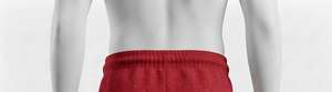 Shorts Bermuda Homme en Coton Rouge avec Cordon de Serrage, Couleur Unie, Décontracté, Taille Mi-Haute, Tricoté, Respirant, Coupe Classique - Product Image 3