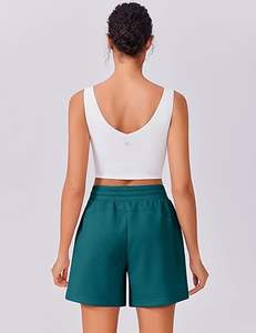 Shorts d'été décontractés pour femmes en coton French Terry à séchage rapide et respirant, taille ample, vente en gros - Product Image 4