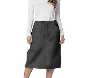 Jupe de travail personnalisée de haute qualité en coton avec logo sur mesure pour la vente en ligne – Jupe médicale pour femme - Product Image 5