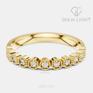 Bague de fiançailles en diamant de laboratoire certifié IGI 0,121 carat, or blanc 14 carats, taille ronde, F+ VS+, pavé, bijoux pour femmes - Product Image 5