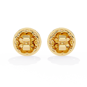 Stellar Bloom Lab-Grown Diamond <b>Earrings</b> 9k, 14k, 18k <b>Solid</b> Gold Custom Manufactured in Rose Gold, Yellow Gold, 925 <b>Silver</b> - Product Image 2