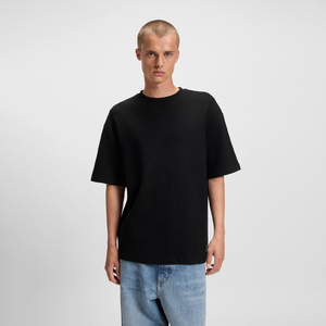 Camiseta Negra Extra Grande Premium, 100% Algodón, Estilo Urbano, Logotipo Personalizado, OEM ODM para Hombre, MARFA INTERNATIONAL - Product Image 1