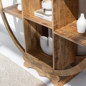 Librería Redonda de Madera Vandana Vesta Zenova, Mueble de Almacenamiento Circular de Madera Maciza de Diseño Moderno - Product Image 2