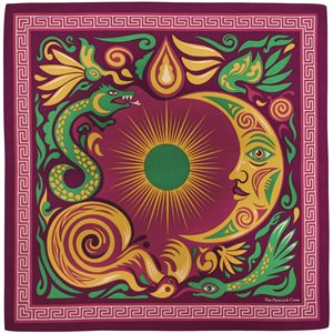 Pour femmes et filles, foulard bon marché 100% polyester rouge, bleu, orange, foulard en satin paisley, bandana, Hysaf Apparels Co - Product Image 1