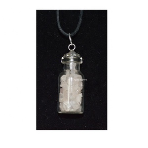 Cristal Quartz Chips Bouteille Pendentif Style Feng Shui Agate Sculptée Pierre Précieuse Gravée À La Main À Des Fins Décoratives - Product Image 5